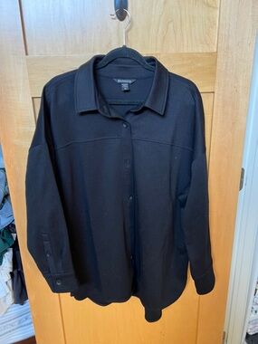 Athleta Black Lightweight Shirt Jacket